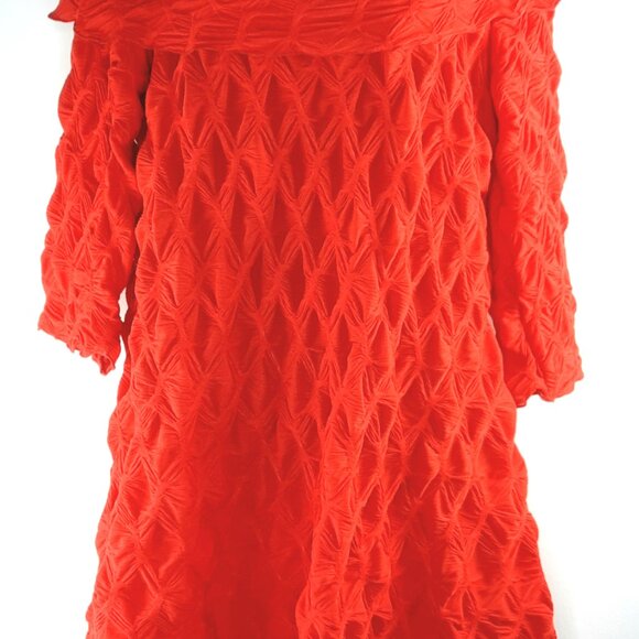 Plus Size 2x Red Seven Karat Long Sleeve Off Shoulder XLCollar Party Dress - Picture 13 of 13